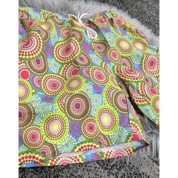 Abstract Men's Lined Swim Trunks Size Large - Picture 2 of 2
